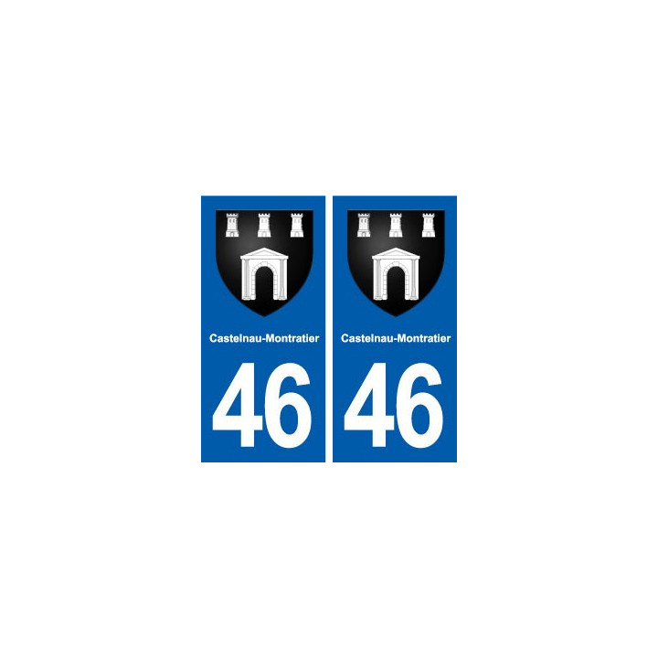 46 Castelnau-Montratier blason autocollant plaque stickers ville