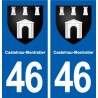 46 Castelnau-Montratier blason autocollant plaque stickers ville