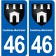 46 Castelnau-Montratier blason autocollant plaque stickers ville