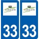 33 Targon logo ville autocollant plaque stickers