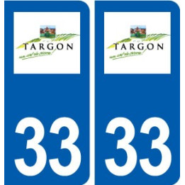 33 Targon logo ville autocollant plaque stickers