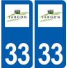 33 Targon logo ville autocollant plaque stickers