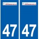 47 Castelmoron-sur-Lot logo autocollant plaque stickers ville