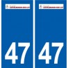47 Castelmoron-sur-Lot logo autocollant plaque stickers ville