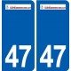 47 Castelmoron-sur-Lot logo autocollant plaque stickers ville