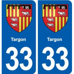 33 Targon blason ville autocollant plaque stickers