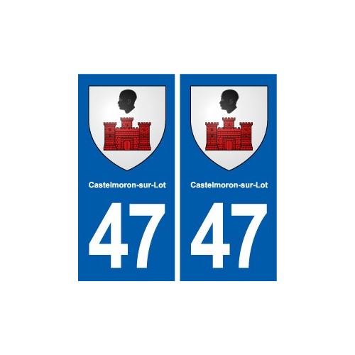 47 Castelmoron-sur-Lot blason autocollant plaque stickers ville
