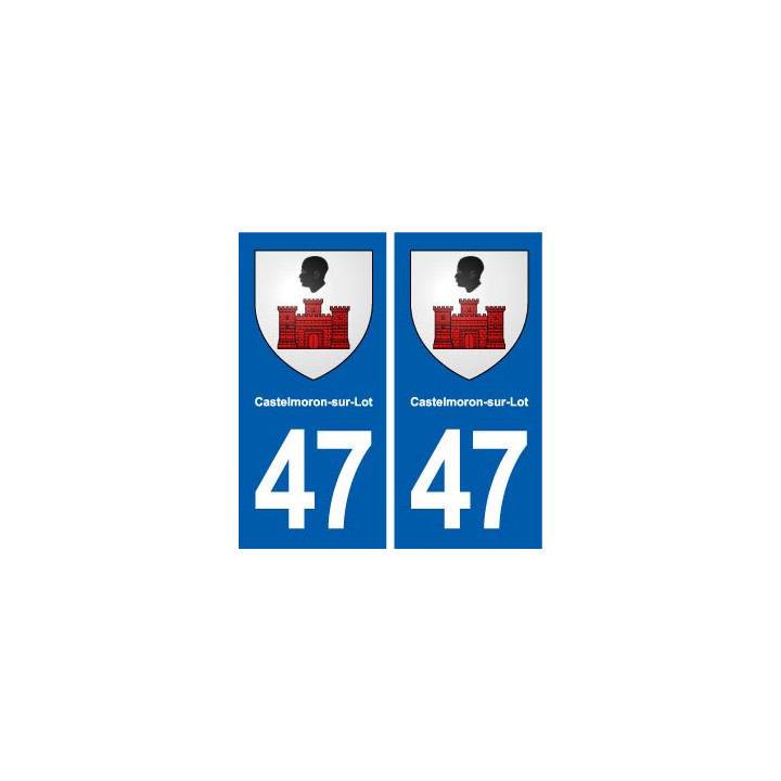47 Castelmoron-sur-Lot blason autocollant plaque stickers ville