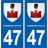 47 Castelmoron-sur-Lot blason autocollant plaque stickers ville