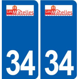 34 Matelles logo ville autocollant plaque stickers