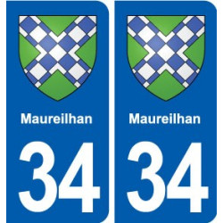 34 Maureilhan blason ville autocollant plaque stickers