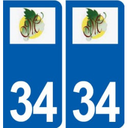 34 Maureilhan logo ville autocollant plaque stickers