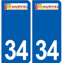 34 Murviel-lès-Montpellier logo ville autocollant plaque stickers