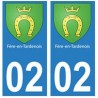 02 Fère-en-Tardenois ville autocollant plaque