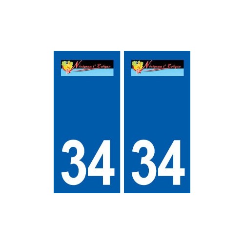 34 Nézignan-l'évêque logo ville autocollant plaque stickers