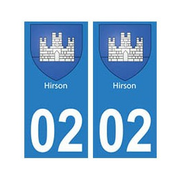 02 Hirson ville autocollant plaque