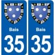 35 Bais blason  autocollant plaque stickers ville
