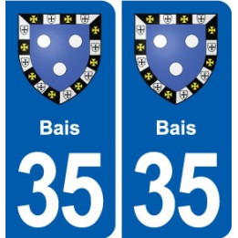 35 Bais blason  autocollant plaque stickers ville