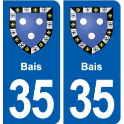 35 Bais blason  autocollant plaque stickers ville