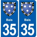 35 Bais blason  autocollant plaque stickers ville