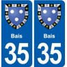35 Bais blason  autocollant plaque stickers ville