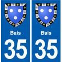 35 Bais blason  autocollant plaque stickers ville