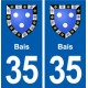 35 Bais blason  autocollant plaque stickers ville