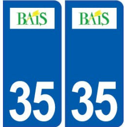 35 Bais logo autocollant plaque stickers ville