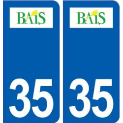 35 Bais logo autocollant plaque stickers ville