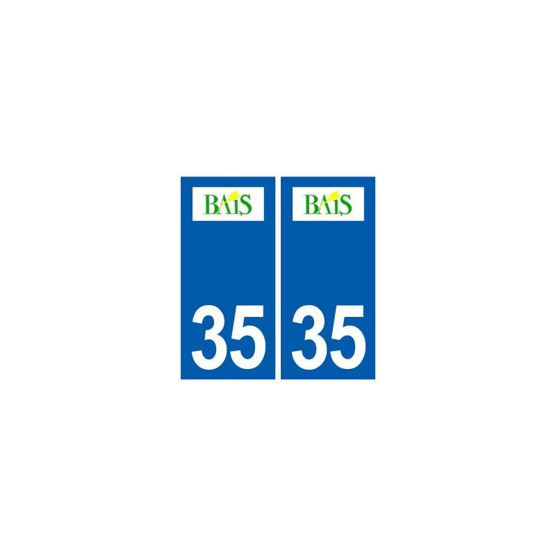 35 Bais logo autocollant plaque stickers ville