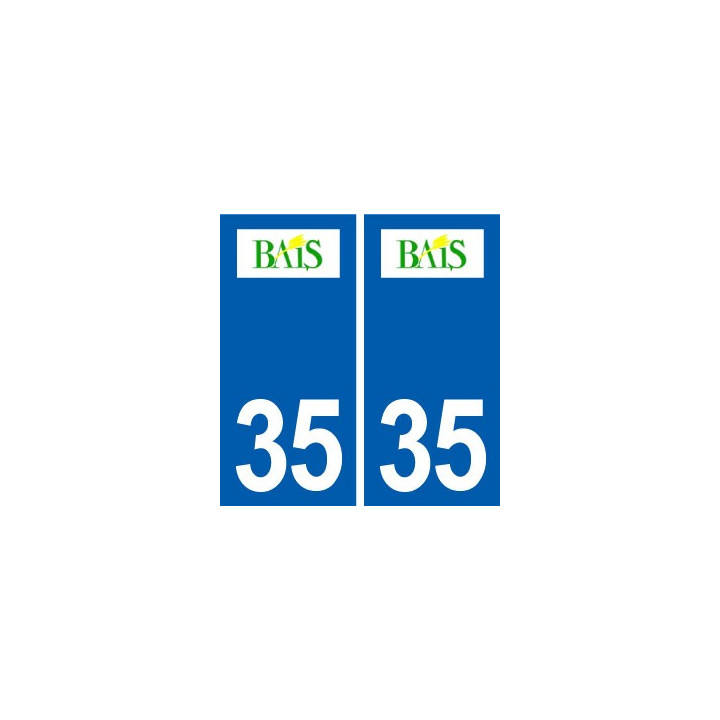 35 Bais logo autocollant plaque stickers ville
