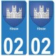 02 Hirson ville autocollant plaque