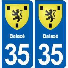 35 Balazé blason  autocollant plaque stickers ville