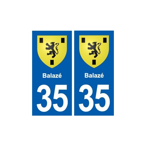 35 Balazé blason  autocollant plaque stickers ville