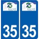 35 Balazé logo autocollant plaque stickers ville