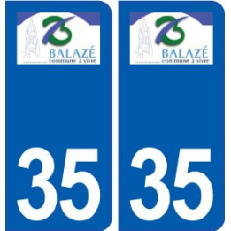 35 Balazé logo autocollant plaque stickers ville