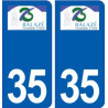 35 Balazé logo autocollant plaque stickers ville