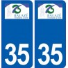 35 Balazé logo autocollant plaque stickers ville