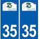 35 Balazé logo autocollant plaque stickers ville