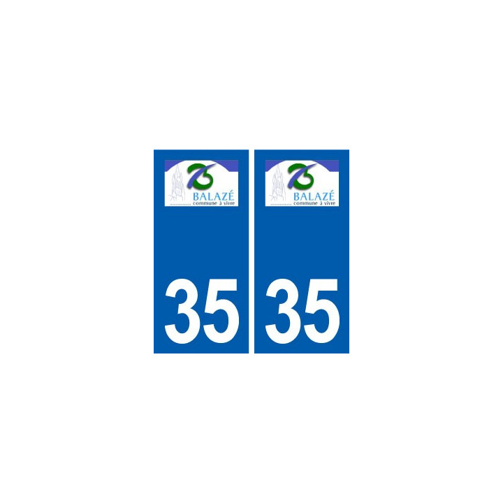 35 Balazé logo autocollant plaque stickers ville