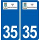 35 Bazouges-la-Pérouse logo autocollant plaque stickers ville
