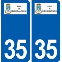 35 Bazouges-la-Pérouse logo autocollant plaque stickers ville