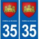 35 Châtillon-en-Vendelais blason  autocollant plaque stickers ville