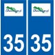 35 Chevaigné logo autocollant plaque stickers ville
