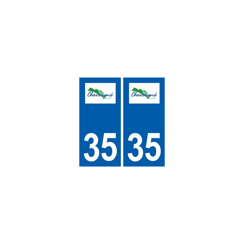 35 Chevaigné logo autocollant plaque stickers ville