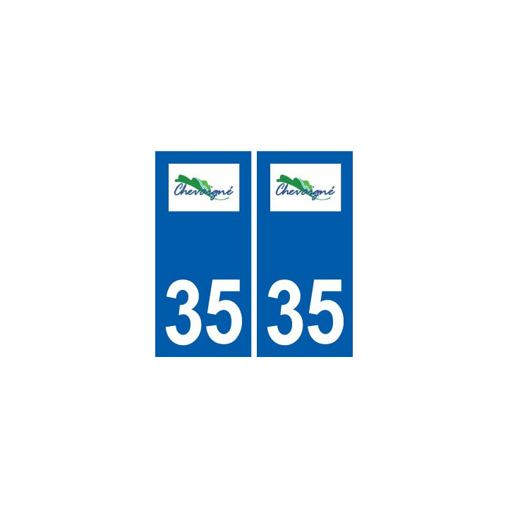 35 Chevaigné logo autocollant plaque stickers ville