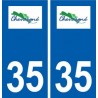 35 Chevaigné logo autocollant plaque stickers ville