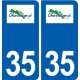 35 Chevaigné logo autocollant plaque stickers ville