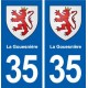 35 La Gouesnière blason  autocollant plaque stickers ville