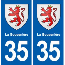 35 La Gouesnière blason  autocollant plaque stickers ville